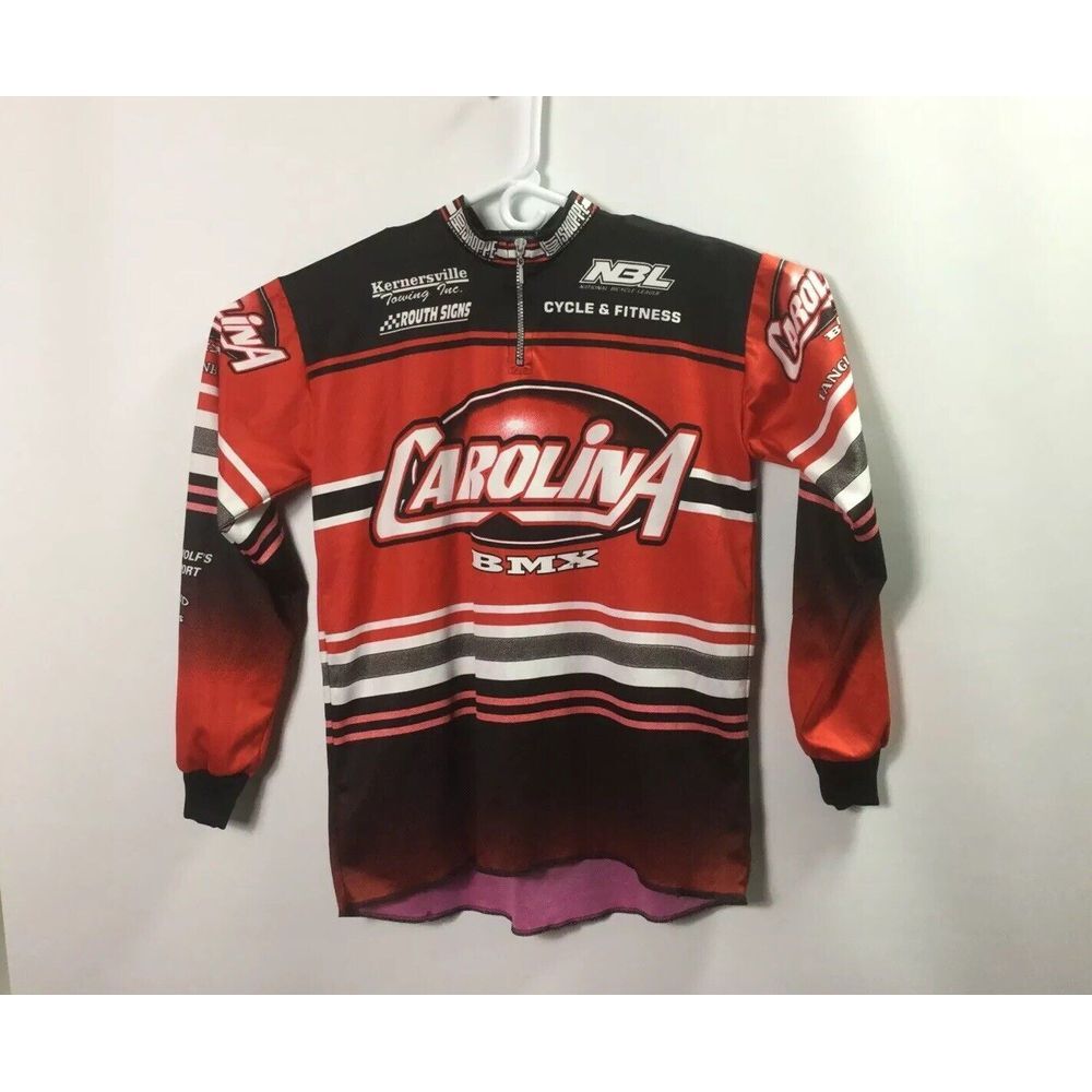 Hot shoppe designs BMX Cycling Jersey Mens Size M Carolina Graphics red logo‎